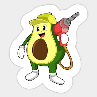 Avocado as Craftsman with Drill Sticker